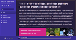 Desktop Screenshot of createaudiobook.com